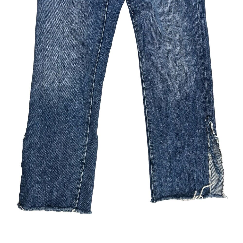 Zara TRF Trafaluc Authentic Denim Button Fly Jeans Dark Wash Sz 4 Straight Leg - Picture 3 of 13